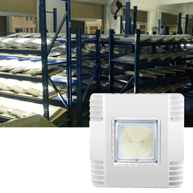 LED Canopy Lights Gas Station Floodlights Light Outdoor Carport Ceiling Lighting for Garage IP66 100-277v 3500K 4500K 5000K 60W 100W 150W ETL