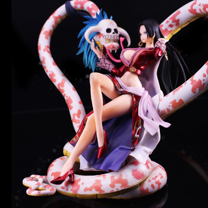 Novelty Games Anime Figure One Piece Female Emperor Boa Hancock Hand-made Japanese Animation Decoration Snake Ji Cheongsam Gk Boy Gift Toyss