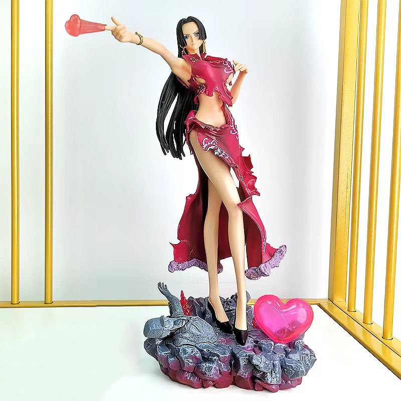 Novelty Games 36cm One Piece Anime Figure GK Boa Hancock With Light Sexy Appeal Action Statue Collection Decoration Fiama Christmas Adult To