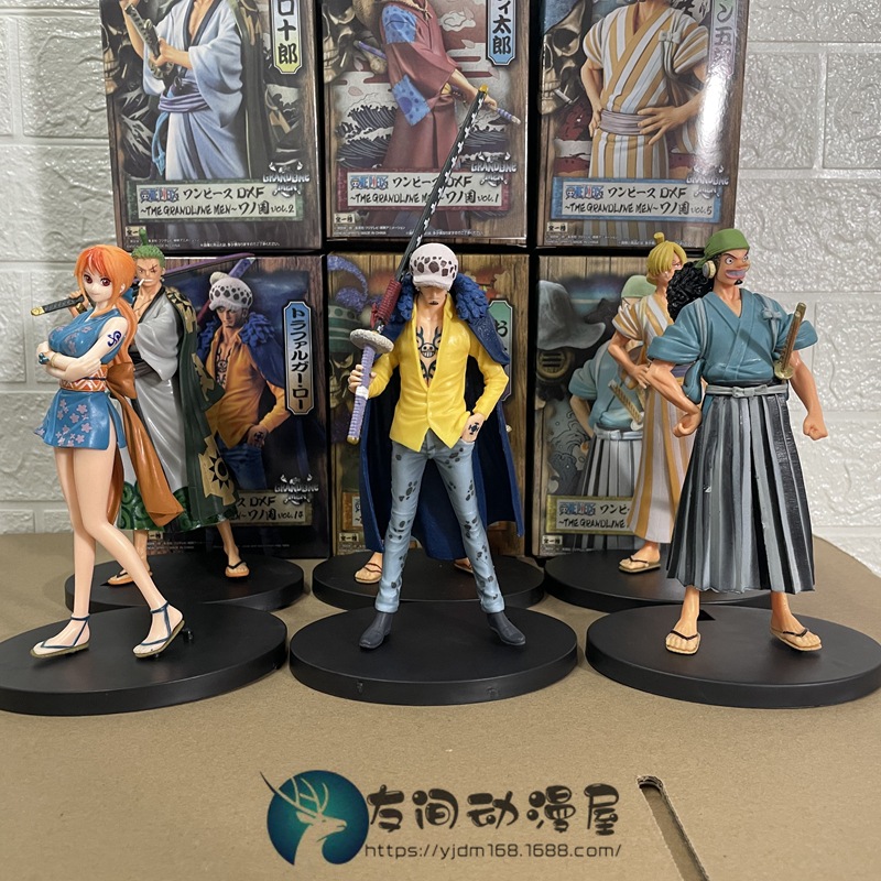 Novelty Games Anime One Piece Action Figure Toy Luffy Zoro Sanji Usopp Nami Kimono Statue Toys Figurines Christmas Gift For Children