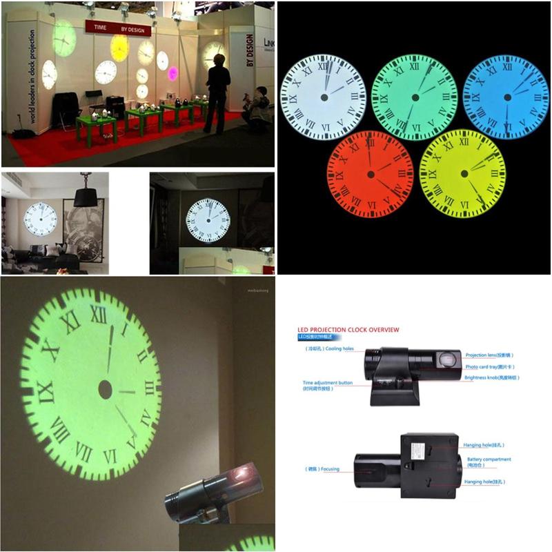 Wall Clocks Creative Analog Led Digital Light Desk Projection RomaArabia Clock Remote Control Home Decor Us1 Drop Delivery Garden1692092
