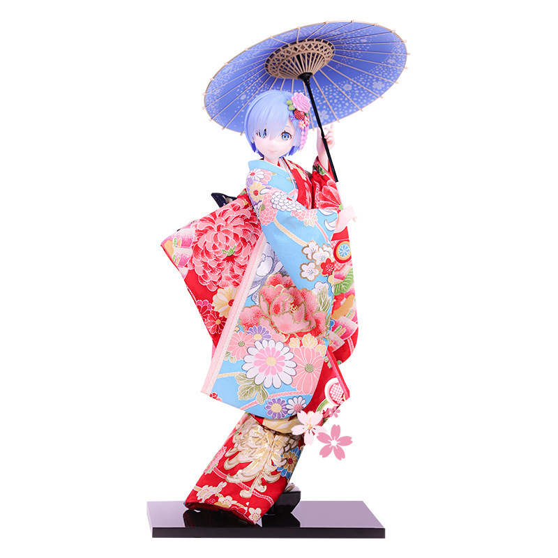 Novelty Games 51cm Rezero Exquisite Kimono Rem Big Anime Figurines Yoshitoku Dolls Fnex Rem Japanese Doll Action Figure Model Toys