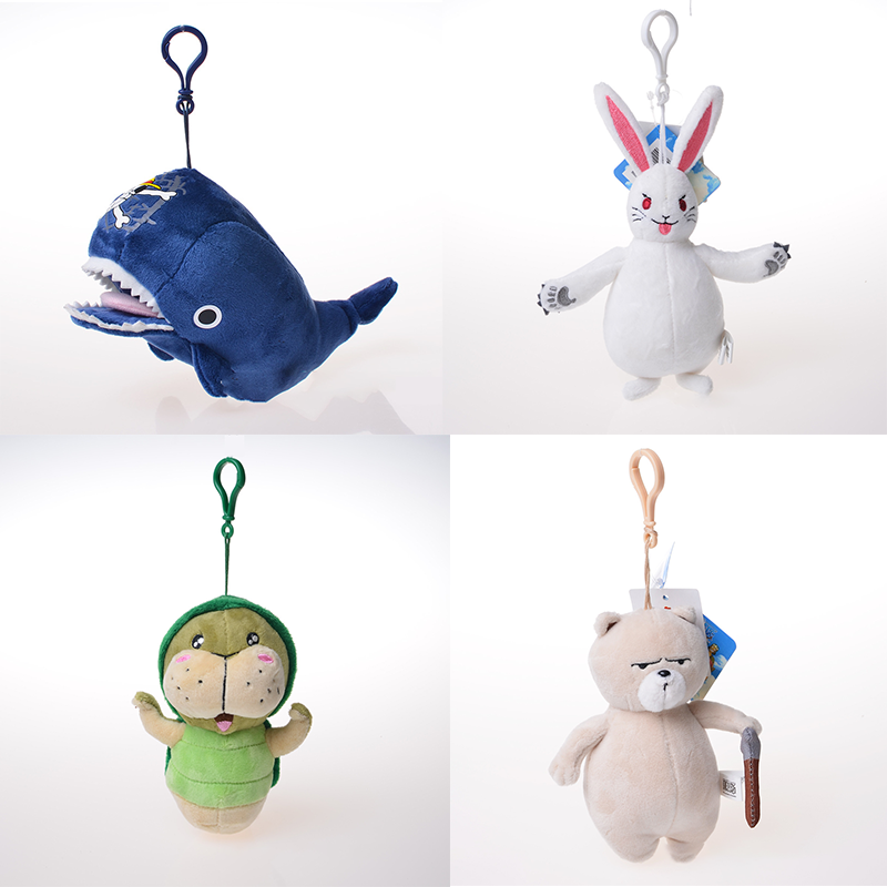 Novelty Games One Piece Keychain Toy Tony Chopper Soft Stuffed Plush Dolls Keychain Handbag Ornaments Toys Gift Plush Pendant Luffy Decorati