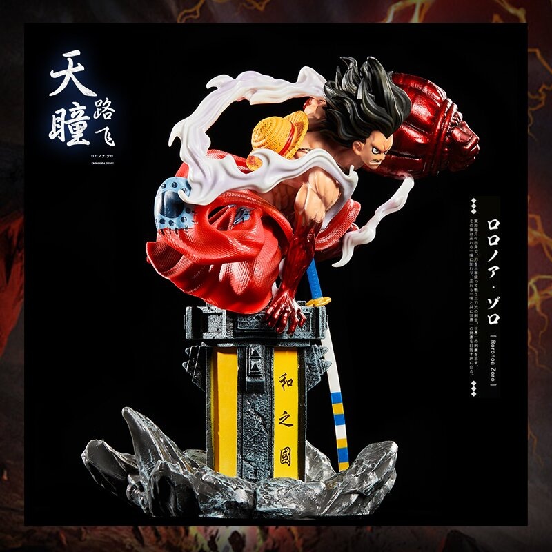 Novelty Games 30cm Anime One Piece Figurine Wano Country Gk Fourth Gear Luffy Zoro Ace Super Large Action Figure Ornament Statue Toys Gifts