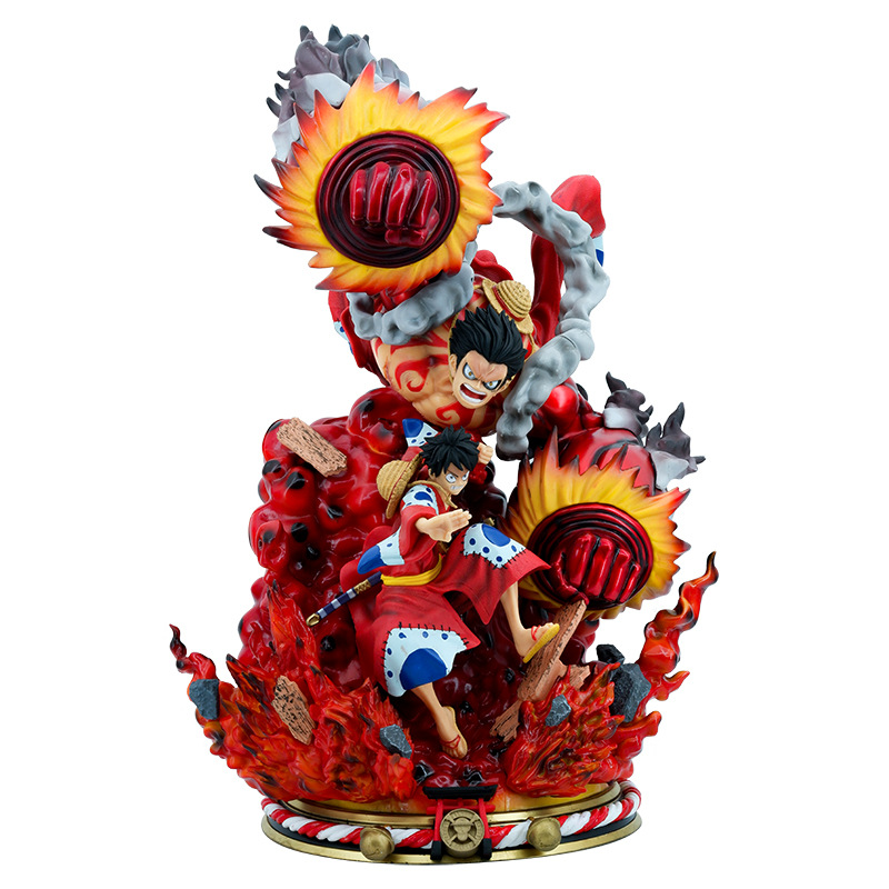 Novelty Games Anime One Piece Luffy Large Action Figure Gear 4 Great Ape King Gk Statue Crow Cannon Figurine Model Christmas Gift For Childr