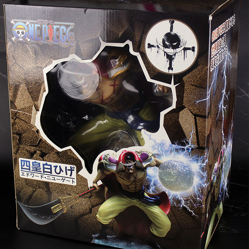 Novelty Games Anime One Piece Edward Newgate Super Big Action Figure Gk Model White Beard Statue Fighting Pose Figurines Christmas Gift Toys