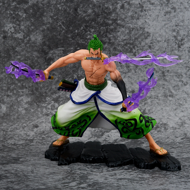 Novelty Games Anime One Piece Figure Domineering Zoro Gk Statue 17.5cm Pvc Action Figure Collection Model Toys Birthday Gifts For Kids