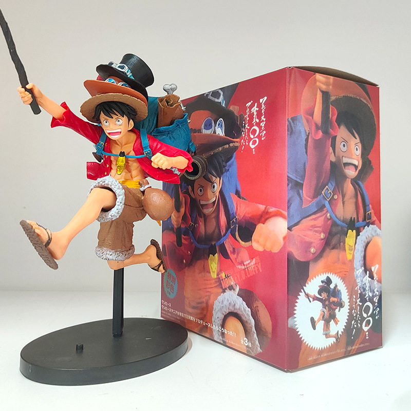 Novelty Games Anime One Piece Figure Luffy Zoro Ace Sanji Sailors Standing Statue 16-26CM Collection Series Christmas Gifts Model For Childr