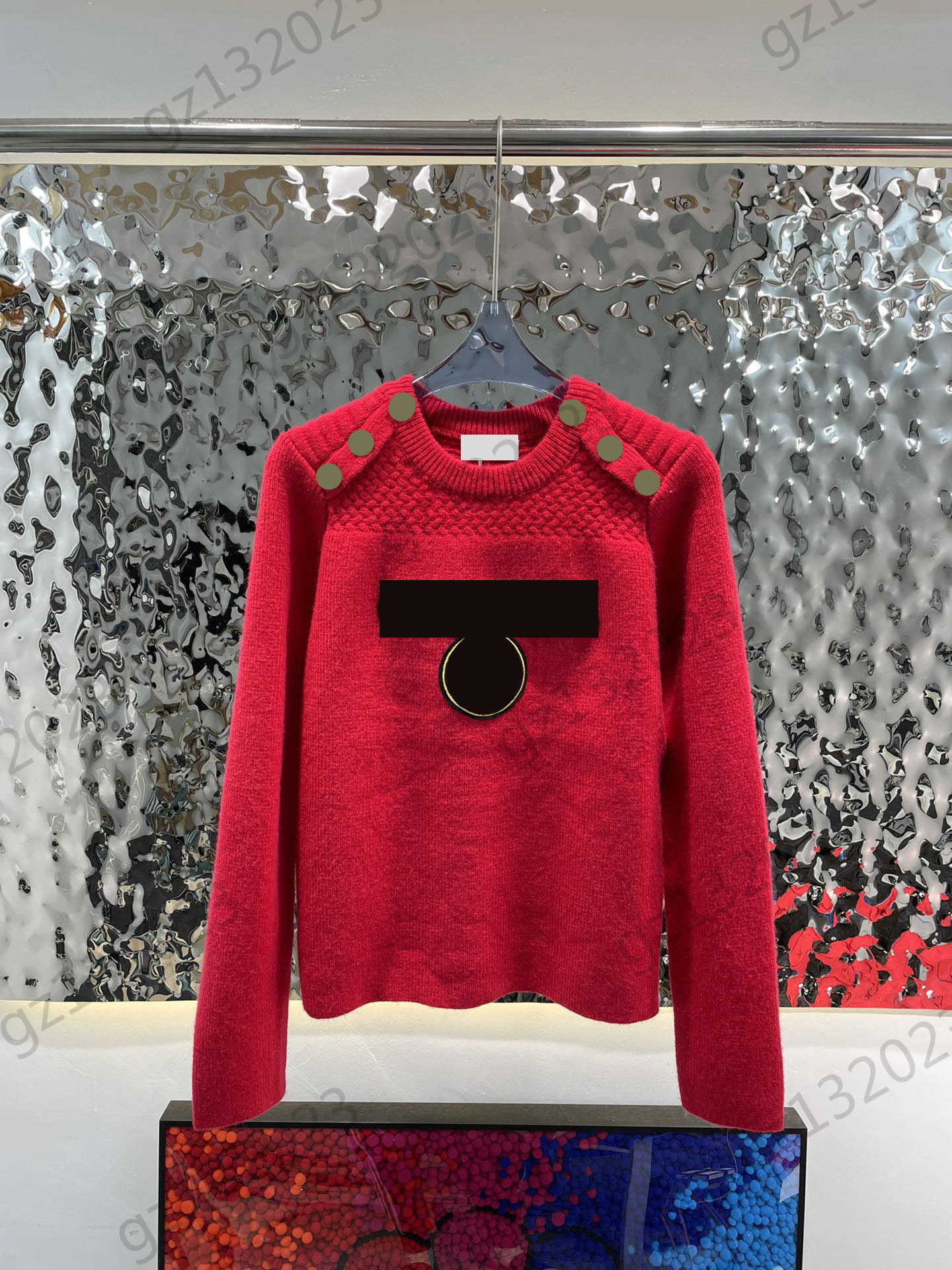 Womens Sweaters Classic Logo Hot Drill Embroidery Decoration Crewneck Pullover Knitted Sweater Metal Shoulder Buckle Design Knitwear Women Clothing, 18
Womens Sweaters Classic Logo Hot Drill Embroidery Decoration Crewneck Pullover Knitted Sweater Metal Shoulder Buckle Design Knitwear Women Clothing, 18