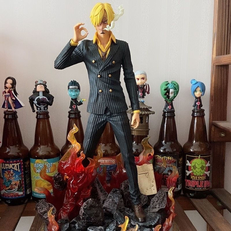 Novelty Games 37CM One Piece Action Figure Statue Toys GK Suit Vinsmoke Sanji Anime Figures Model Figurines Manga Figma Dolls For Gifts