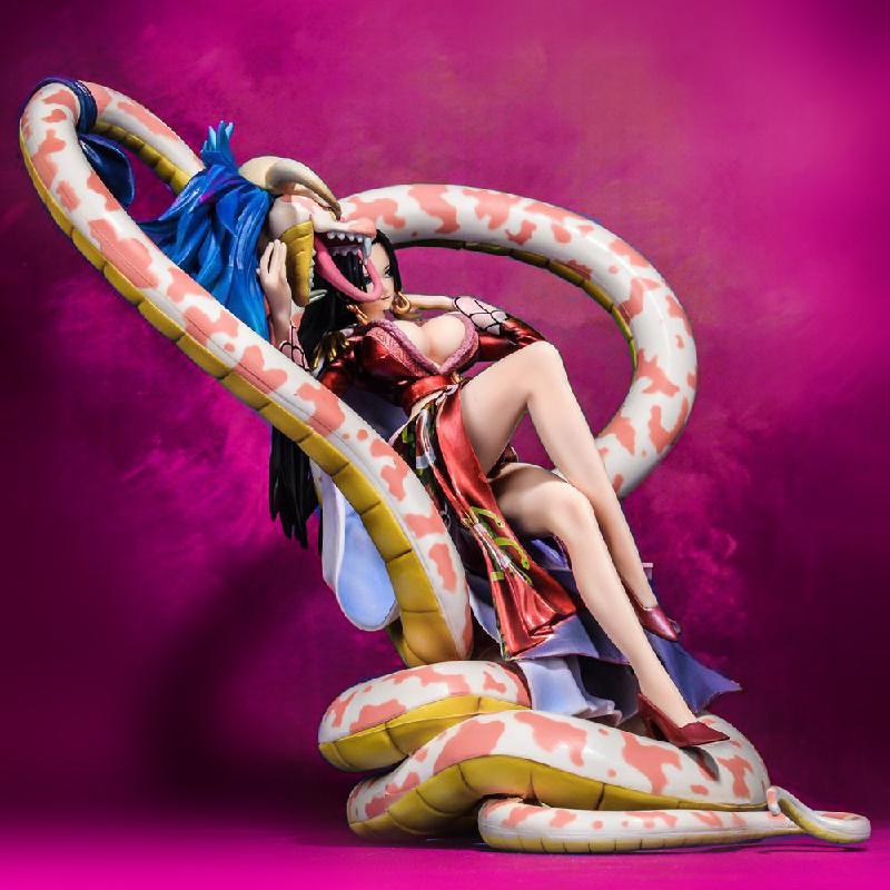 Novelty Games Anime Figure One Piece Female Emperor Boa Hancock Hand-made Japanese Animation Decoration Snake Ji Cheongsam Gk Boy Gift Toyss