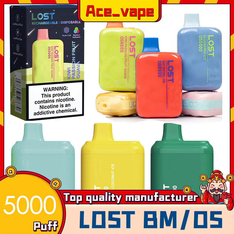 Lost BM5000 OS5000 Disposable E cigarettes 5000 Puffs Vape Pen 14ml Prefilled Mesh Coil Cartridges Pod 650mAh Rechargeable Battery VS Mary vape bc5000
Lost BM5000 OS5000 Disposable E cigarettes 5000 Puffs Vape Pen 14ml Prefilled Mesh Coil Cartridges Pod 650mAh Rechargeable Battery VS Mary vape bc5000