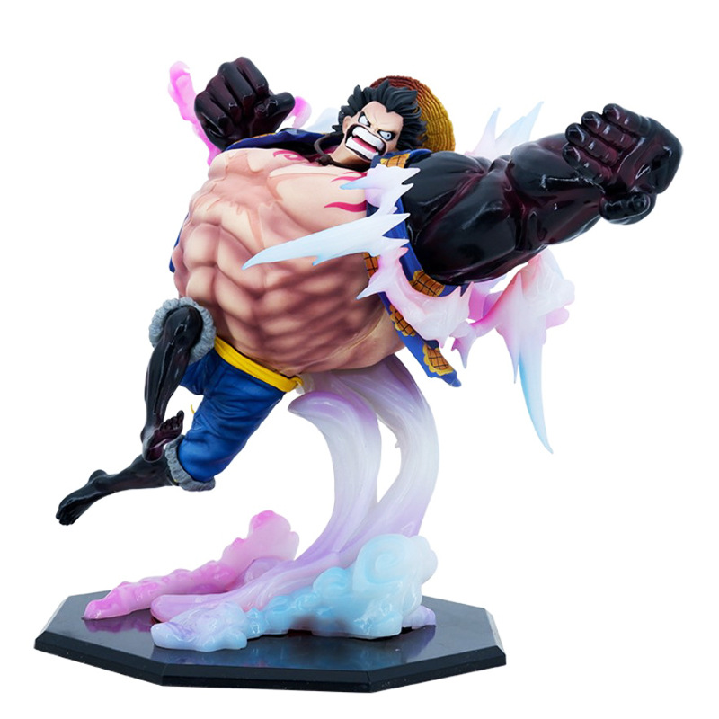 Novelty Games 26cm One Piece Monkey D Luffy Anime Figure Gk Gear 4 Action Figure Model Collection Dolls Statue Toys Figma Children Gift