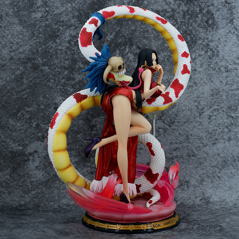 Novelty Games Anime One Piece Boa Hancock Action Figure Oka Shichibukai 40cm Statue Gk Model Luminous Detachable Accessories Figurines Toys