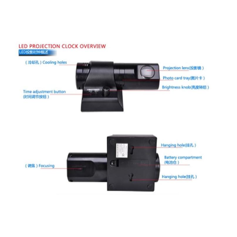 Wall Clocks Creative Analog Led Digital Light Desk Projection RomaArabia Clock Remote Control Home Decor Us1 Drop Delivery Garden1692092