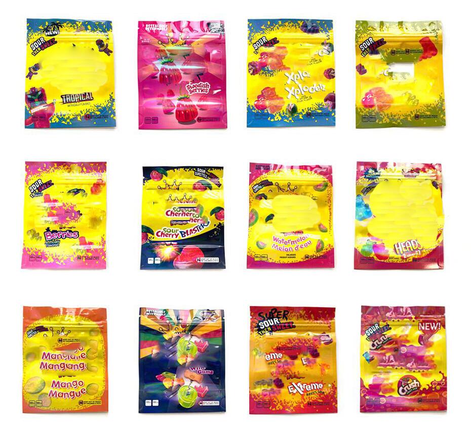 Package bags sour cherry blasters heads tropical berries watermelon candy gummy resealable Edible bag edibles packaging mylar smell proof BAG
Package bags sour cherry blasters heads tropical berries watermelon candy gummy resealable Edible bag edibles packaging mylar smell proof BAG