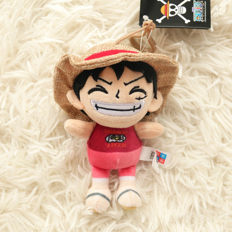 Novelty Games One Piece Keychain Toy Tony Chopper Soft Stuffed Plush Dolls Keychain Handbag Ornaments Toys Gift Plush Pendant Luffy Decorati