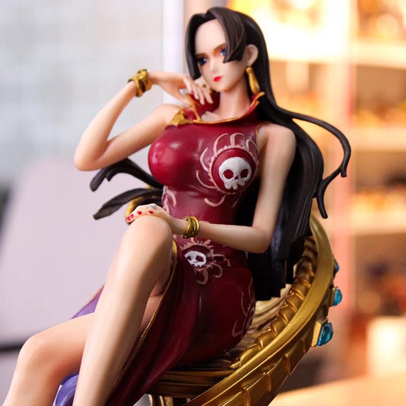 Novelty Games NEW Anime ONE PIECE DX POP Boa Hancock Sitting Girl PVC Action Figure Model Toy Statue Adult Collection Figma Toys Dolls Gifts