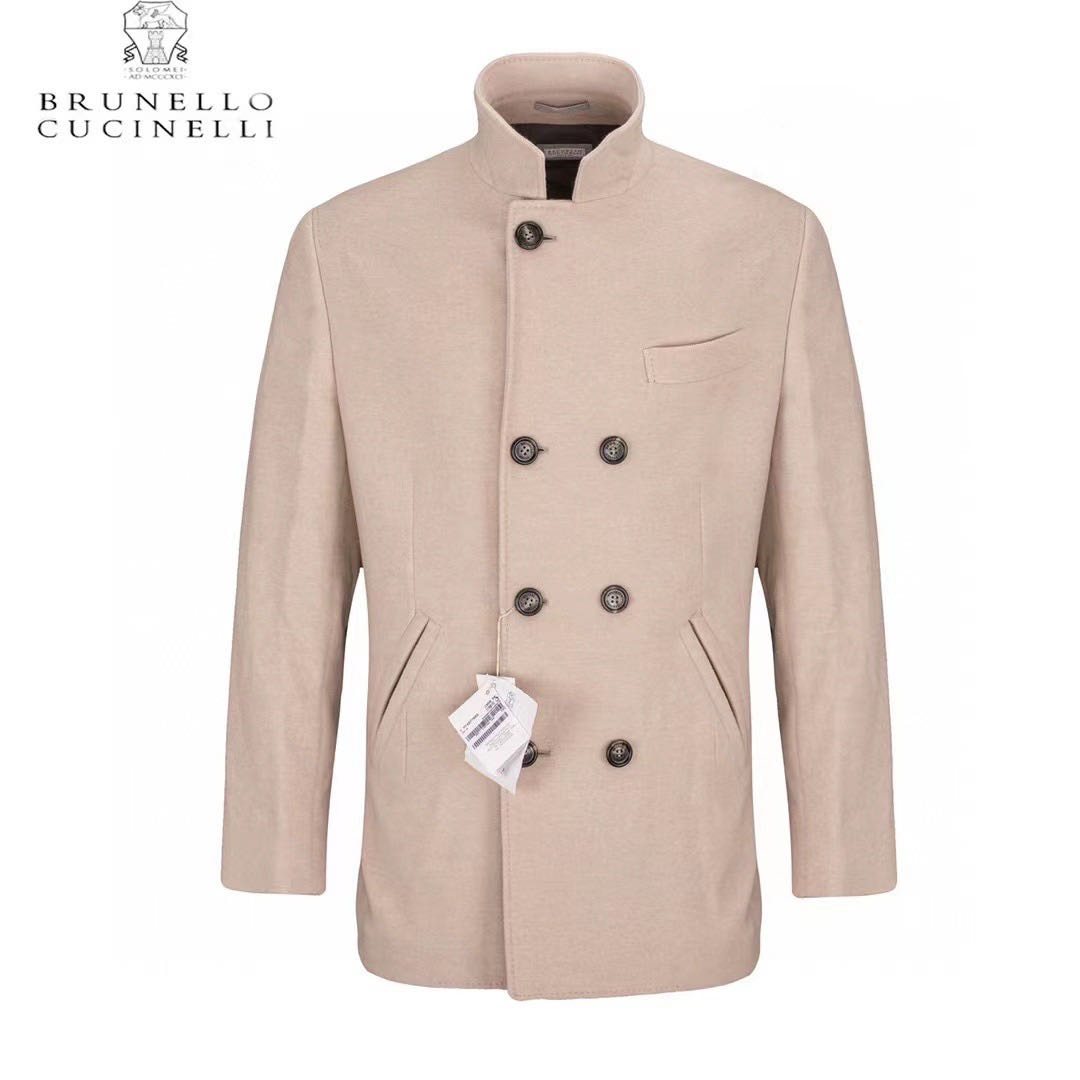 Men Jacket Brunello Cucinelli Autumn and Winter Light Coffee Cashmere Long Sleeve Casual Coats, Khaki
Men Jacket Brunello Cucinelli Autumn and Winter Light Coffee Cashmere Long Sleeve Casual Coats, Khaki
