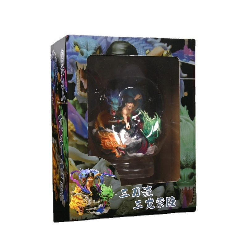 Novelty Games One Piece Large Figure Three Dragon Roronoa Zoro Toys Collectible Ornaments