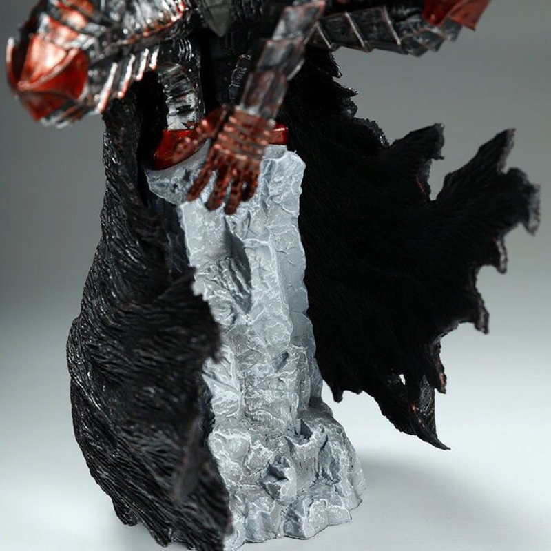 Novelty Games Anime Berserk Guts L 25cm Figure Black Battle Armor War Damage Swordsman Action Figurine Model Doll Collection Kids Toys