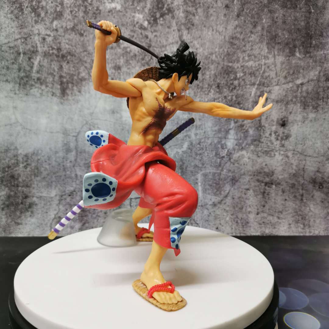 Novelty Games One Piece Manga 22cm Monkey D Luffy Anime Figure Wanokuni Version Pvc Action Figurine Model Toys For Chrildren Gift