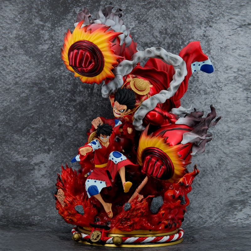 Novelty Games Anime One Piece Luffy Large Action Figure Gear 4 Great Ape King Gk Statue Crow Cannon Figurine Model Christmas Gift For Childr