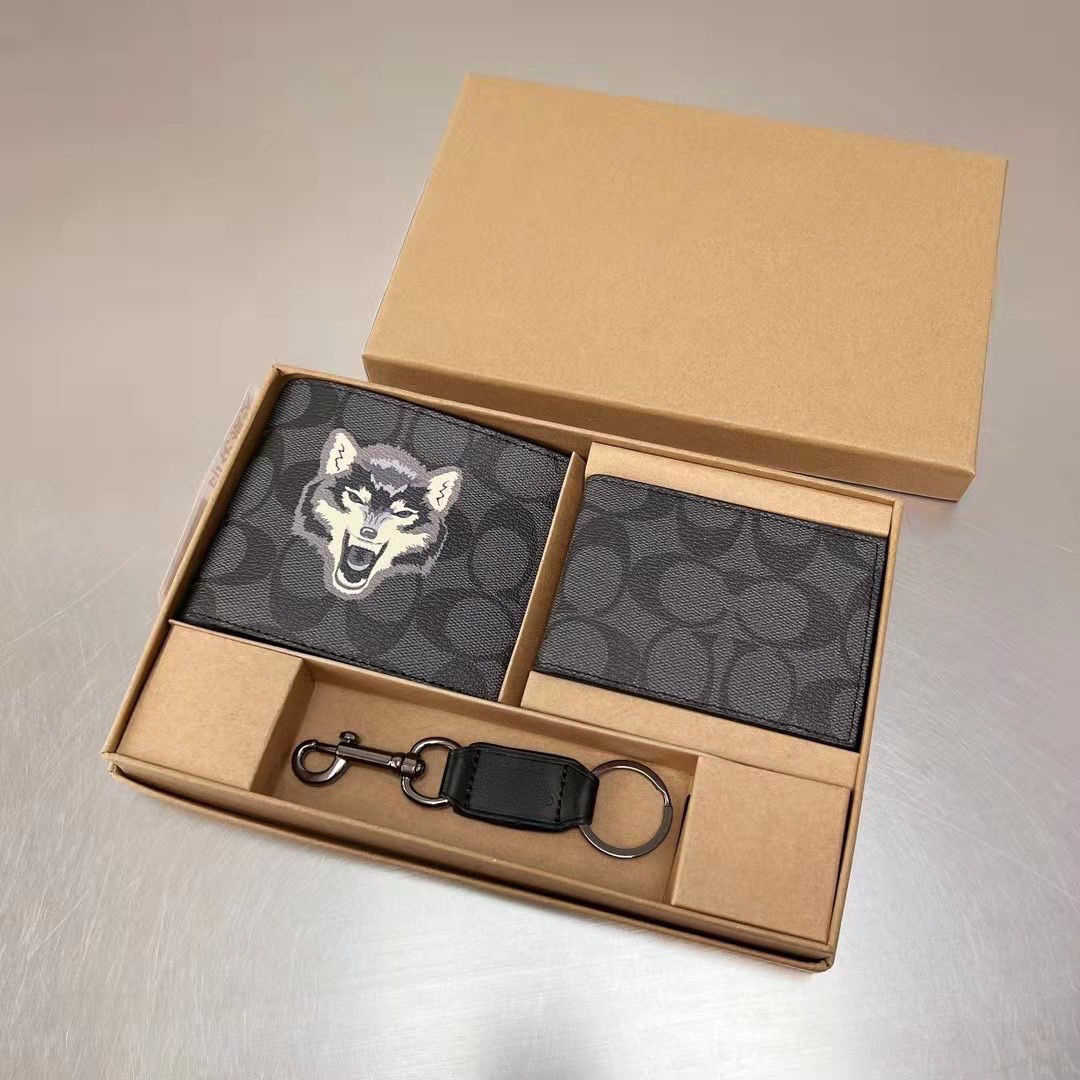 Brand Designer Brand Wallets Card Bag 2023 New Men's and Women's Universal Fashion Texture Wallet Multifunctional 3-in-1 Wallet Gift Box Packaging Factory Direct Sale, Black
Brand Designer Brand Wallets Card Bag 2023 New Men's and Women's Universal Fashion Texture Wallet Multifunctional 3-in-1 Wallet Gift Box Packaging Factory Direct Sale, Black