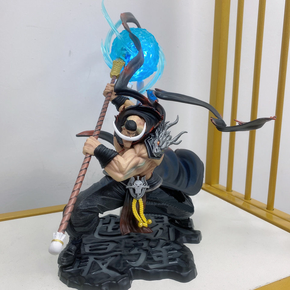 Novelty Games One Piece White Beard 30cm Large Figure Edward Newgate Edward Pirates Action Pvc Scultures With Light Collection Team Model