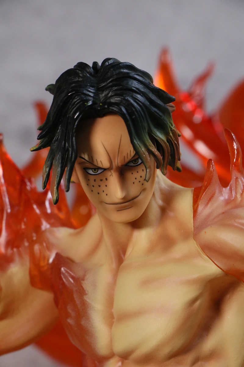 Novelty Games Anime One Piece Ace Super Large Figure Toys Luminous 35cm Pvc Statue Christmas Birthday Gift Toy Figurines For Children