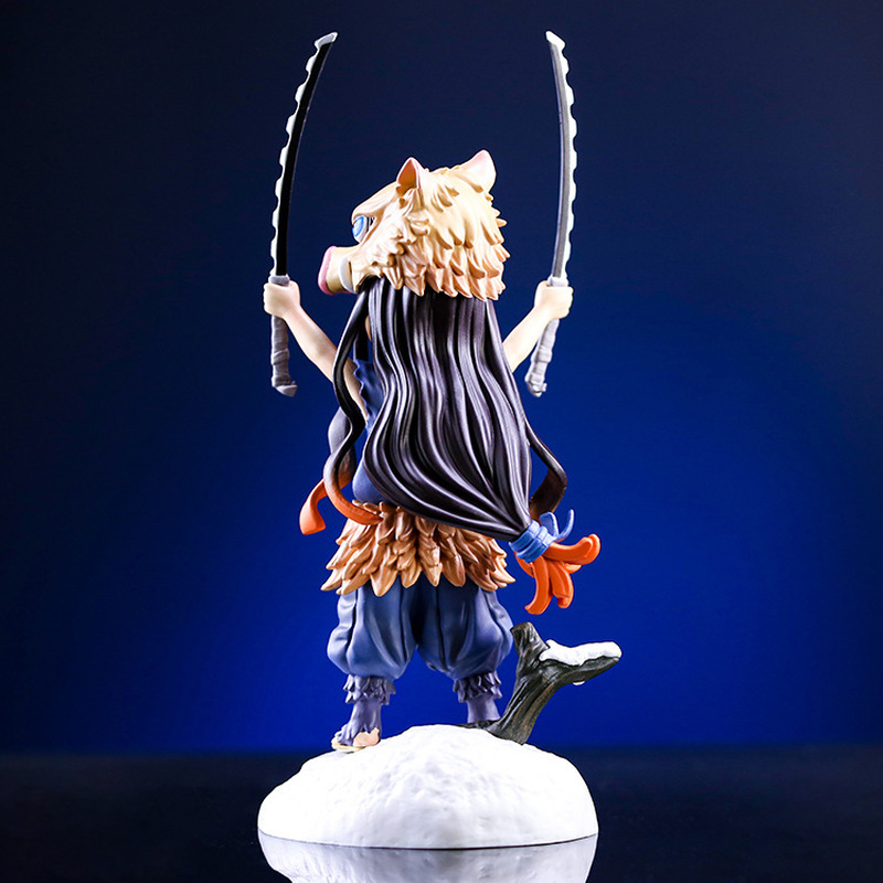 Novelty Games Anime Demon Slayer Figure 19Cm Kamado Nezuko Cos Hashibira Inosuke Cute Statue Q Version Kawaii Figurines Gift For Kid Christm