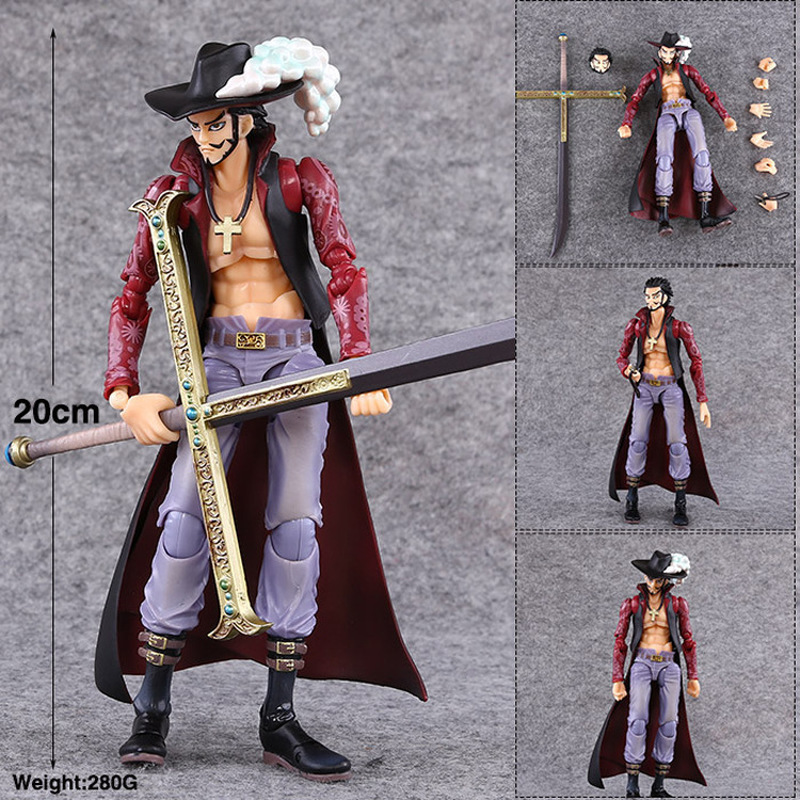 Novelty Games Anime One Piece Action Figure Ace Zoro1&amp2 Luffy Dracule Mihawk Articulated Action Figure Anime Lovers Collectible Toys