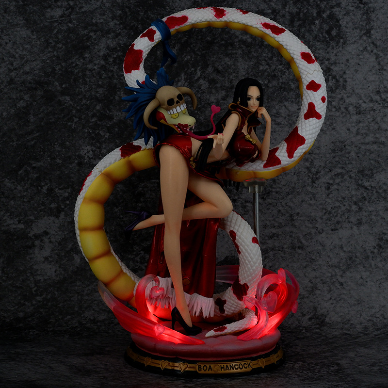 Novelty Games Anime One Piece Boa Hancock Action Figure Oka Shichibukai 40cm Statue Gk Model Luminous Detachable Accessories Figurines Toys
