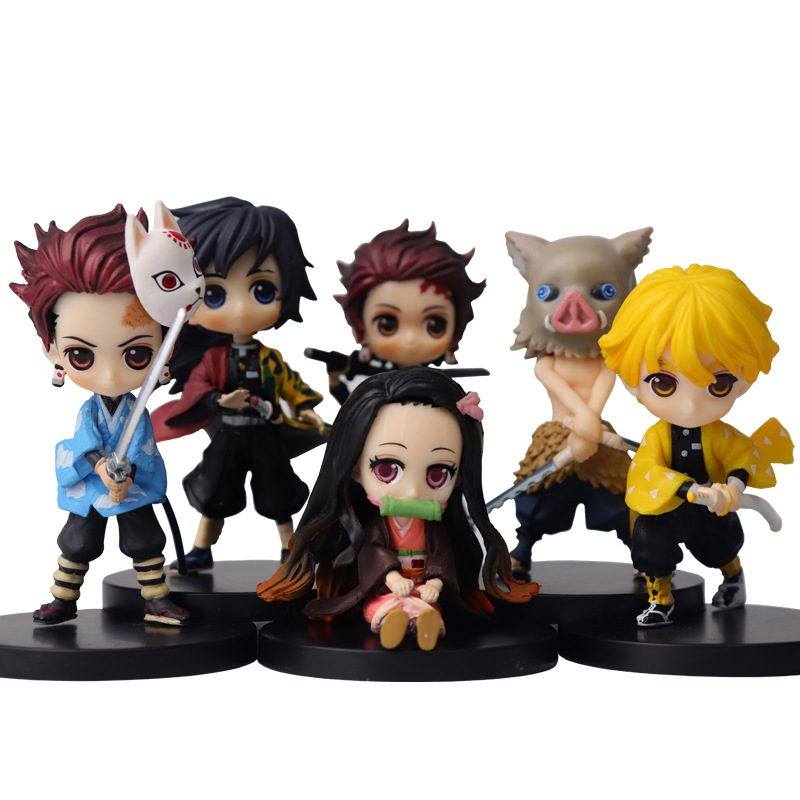 Novelty Games Anime Demon Slayer Cute Figure High Quality Q Version Figurines 10cm Pvc Kawaii Statue Toys