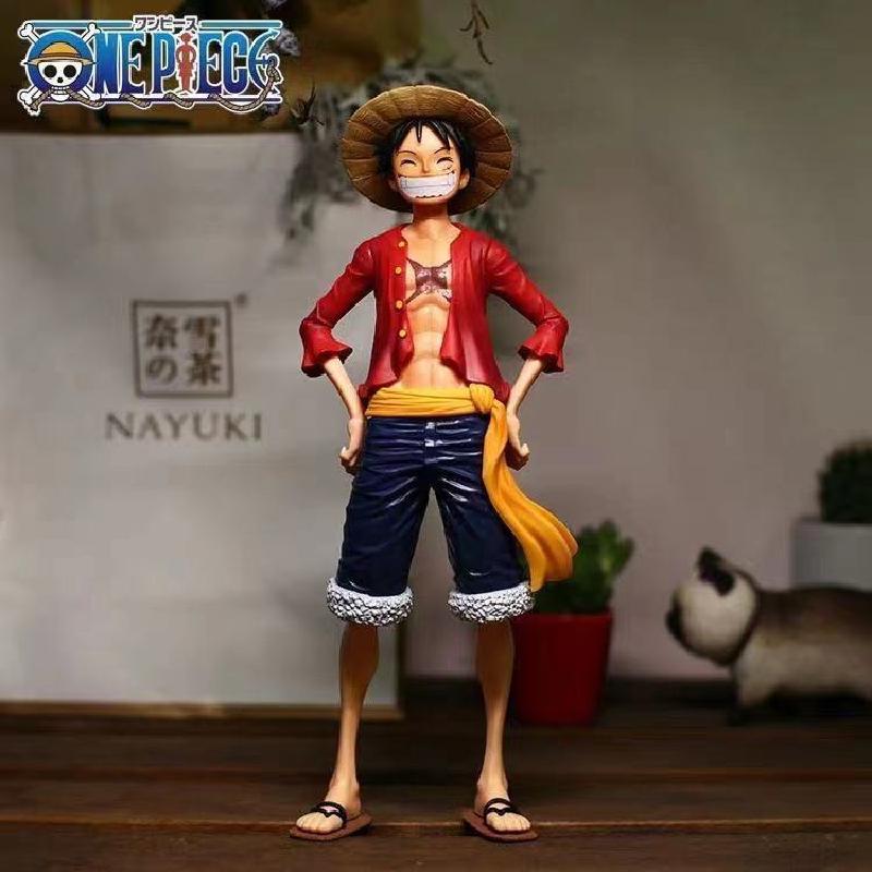 Novelty Games 28cm Anime One Piece Assemble Figure Confident Smiley Luffy Three Form Face Changing Doll Action Figurine Model Toys Garage Ki