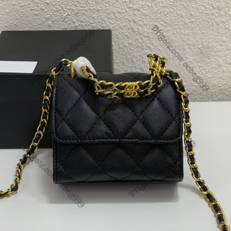 Mini Flap Caviar Coin Purses Lipstick Bags Quilted Grained Shiny Calfskin Leather Designer Handbags Gold Hardware Luxury Pouches Shoulder Crossbody Sacoche 12cm, Black
Mini Flap Caviar Coin Purses Lipstick Bags Quilted Grained Shiny Calfskin Leather Designer Handbags Gold Hardware Luxury Pouches Shoulder Crossbody Sacoche 12cm, Black