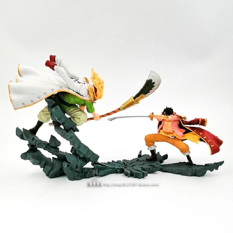 Novelty Games Anime One Piece Action Figure Edward Newgate Vs Gol D Roger Duel Collection Souvenirs Model Toy Birthday Gift For Boys Girls