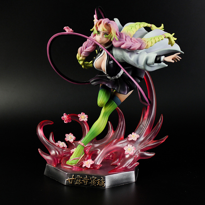 Novelty Games Anime Demon Slayer Kanroji Mitsuri Kawaii Figure Room Decoration Beautiful Girl Battle Form Sexy Figure Collection