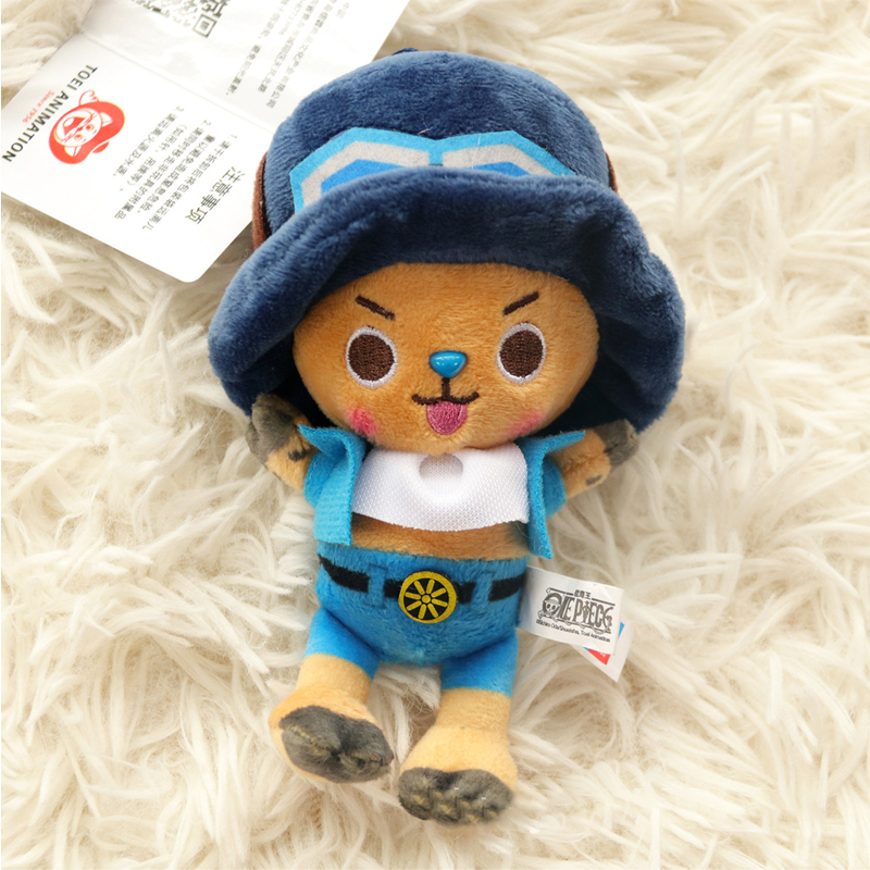 Novelty Games One Piece Keychain Toy Tony Chopper Soft Stuffed Plush Dolls Keychain Handbag Ornaments Toys Gift Plush Pendant Luffy Decorati