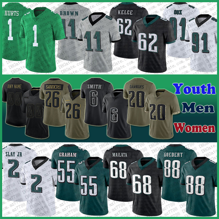 1 Jalen Hurts Custom Football Jersey 11 A.J. Brown Eagles''nfl''Brian Dawkins Jason Kelce DeVonta Smith Miles Sanders Fletcher, Shown
1 Jalen Hurts Custom Football Jersey 11 A.J. Brown Eagles''nfl''Brian Dawkins Jason Kelce DeVonta Smith Miles Sanders Fletcher, Shown