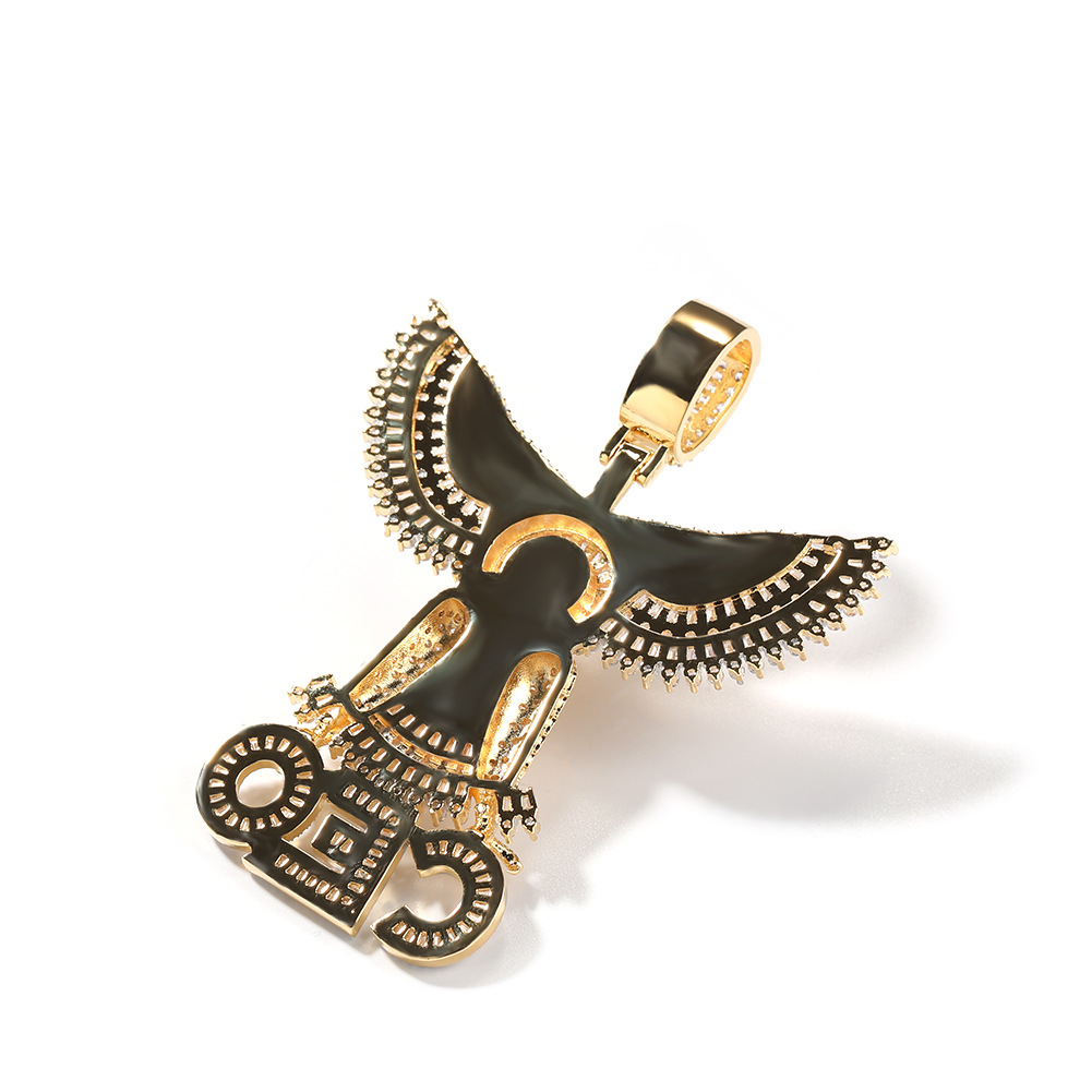Hip Hop Animal CEO Letters Pendant Necklace Full TopBling Zircon 18k Real Gold Plated Jewelry