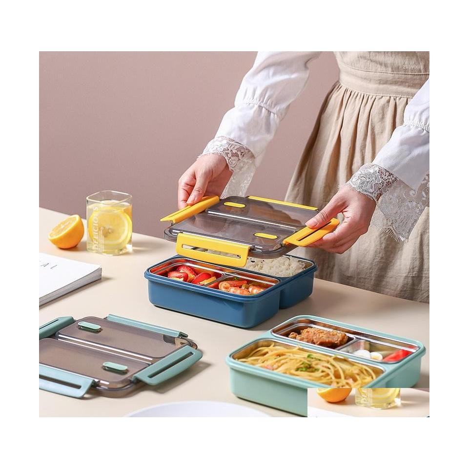 Dinnerware Sets 2/3Grid 304 Stainless Kids Steel Bento Lunch Box Student Worker Portable Container Storage Thermal Kitchen Accessori Dhq7L, 3 grid-green
Dinnerware Sets 2/3Grid 304 Stainless Kids Steel Bento Lunch Box Student Worker Portable Container Storage Thermal Kitchen Accessori Dhq7L, 3 grid-green