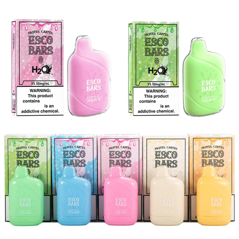 Esco Bars Aquios 6000 Disposable E-cigarettes H2O Edition 6K Puff 5% Nic 5 Flavors 650mah Rechargeable Battery 15ml capacity pod vapor kit
Esco Bars Aquios 6000 Disposable E-cigarettes H2O Edition 6K Puff 5% Nic 5 Flavors 650mah Rechargeable Battery 15ml capacity pod vapor kit