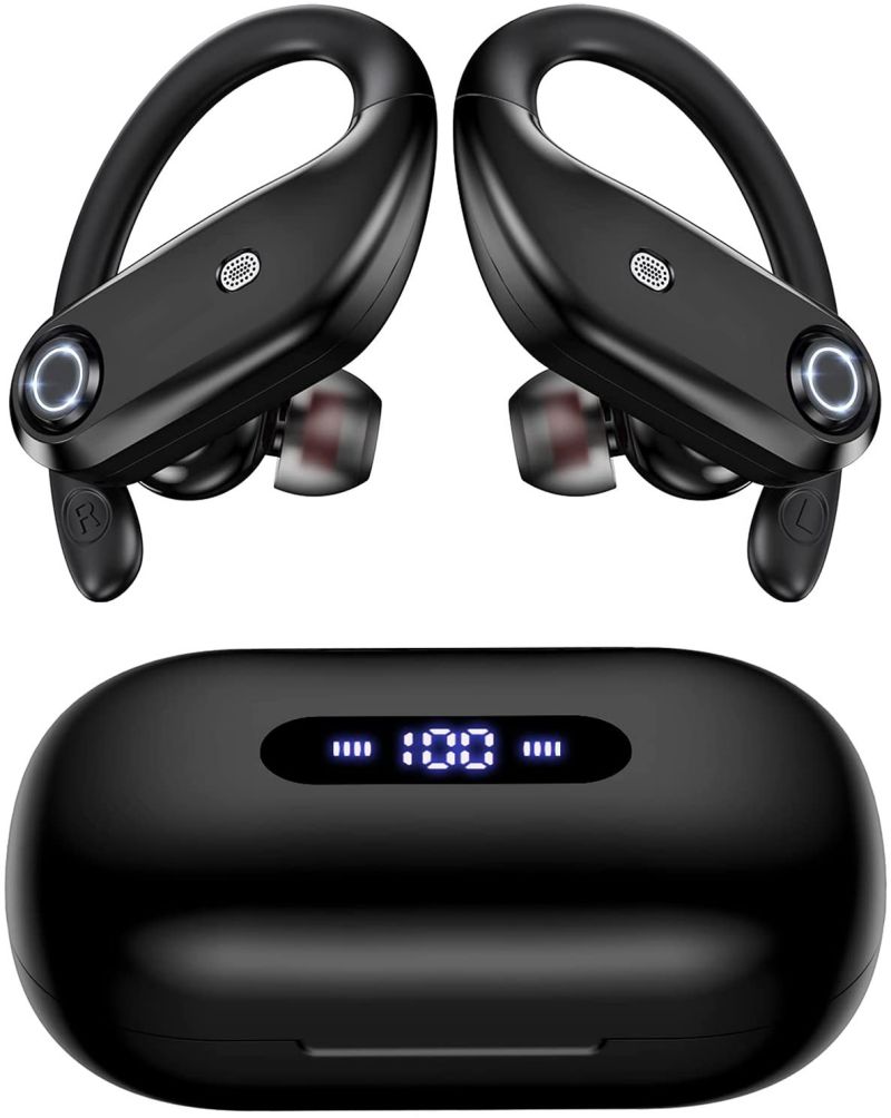 tws earphones Bluetooth Headphones 4-Mics Clear Call 100Hrs Playtime with 2200mAh Wireless Charging Case Wireless Earbuds Over Ear for Sports Running Gaming Black
tws earphones Bluetooth Headphones 4-Mics Clear Call 100Hrs Playtime with 2200mAh Wireless Charging Case Wireless Earbuds Over Ear for Sports Running Gaming Black