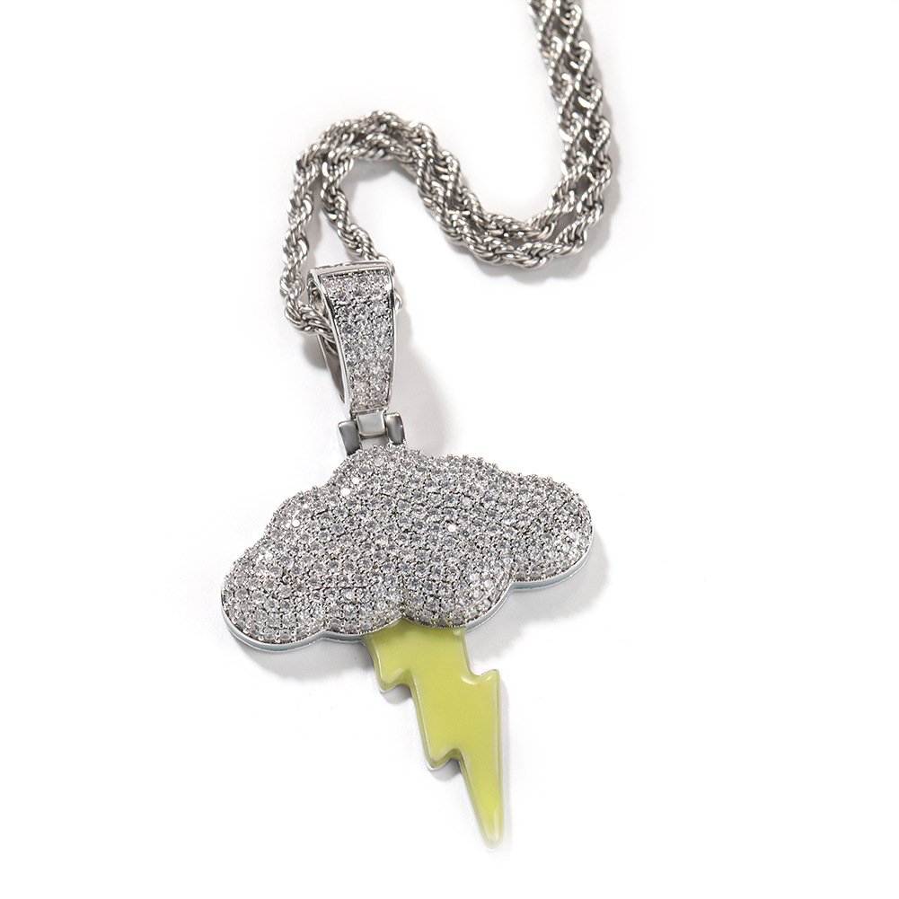 Hip Hop Cloud Lightning Pendant Necklace Full Bling Zircon Real White Gold Plated Jewelry
Hip Hop Cloud Lightning Pendant Necklace Full Bling Zircon Real White Gold Plated Jewelry