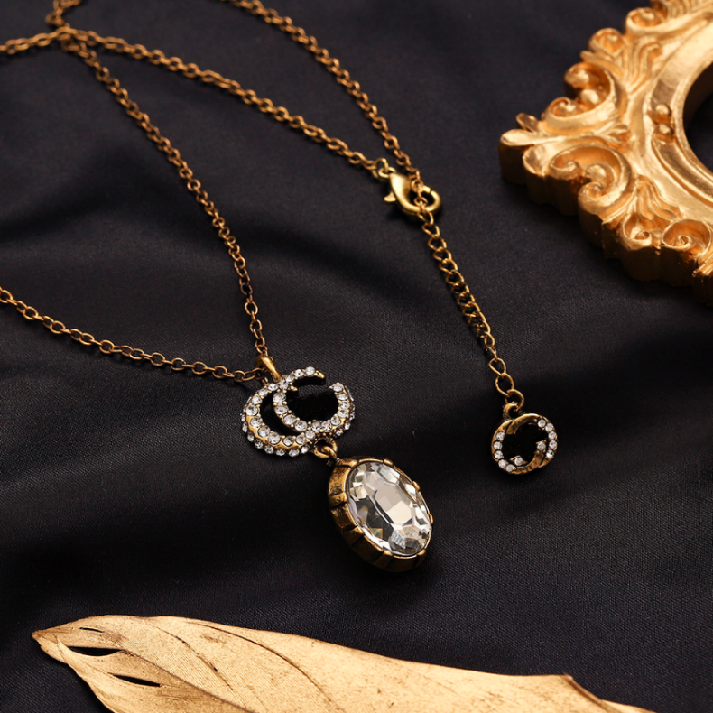 Fashion Multicolor Gem Necklaces Luxury Girls Love Pendant Necklaces Designer Jewelry Classic Premium Accessories Long Chains For Womens 18k Gold Plated Gift
Fashion Multicolor Gem Necklaces Luxury Girls Love Pendant Necklaces Designer Jewelry Classic Premium Accessories Long Chains For Womens 18k Gold Plated Gift