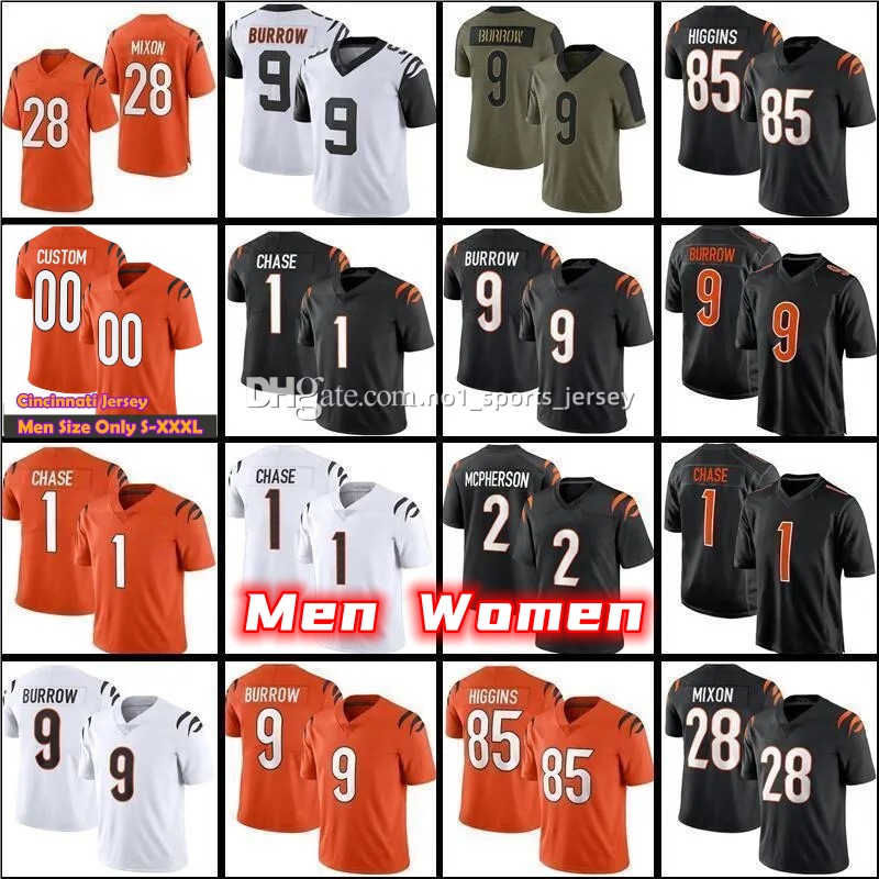 Custom Jersey Men 9 Joe Burrow 1 Ja'Marr Chase Football''Nfl''Tee Higgins 94 Sam Hubbard Jessie Mixon 2 Evan McPherson Uzomah Logan Wilson Chidobe Women, Men jersey3
Custom Jersey Men 9 Joe Burrow 1 Ja'Marr Chase Football''Nfl''Tee Higgins 94 Sam Hubbard Jessie Mixon 2 Evan McPherson Uzomah Logan Wilson Chidobe Women, Men jersey3
