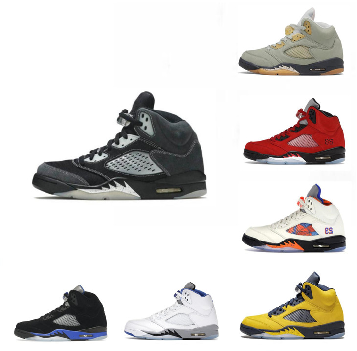 Jumpman 5 5s Men Basketball Shoes UNC Green Bean Concord Easter Raging Red Aqua Racer Blue Moonlight Oreo Anthracite Mens Trainers Sport Sneakers, 12
Jumpman 5 5s Men Basketball Shoes UNC Green Bean Concord Easter Raging Red Aqua Racer Blue Moonlight Oreo Anthracite Mens Trainers Sport Sneakers, 12