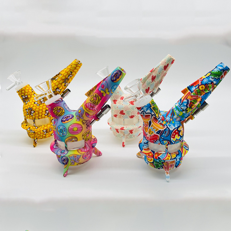 Wholesale Colorful UFO Silicone pipes Tobacco Set design Silicones hand pipe nectar-collector with glass bowl quartz nail
Wholesale Colorful UFO Silicone pipes Tobacco Set design Silicones hand pipe nectar-collector with glass bowl quartz nail