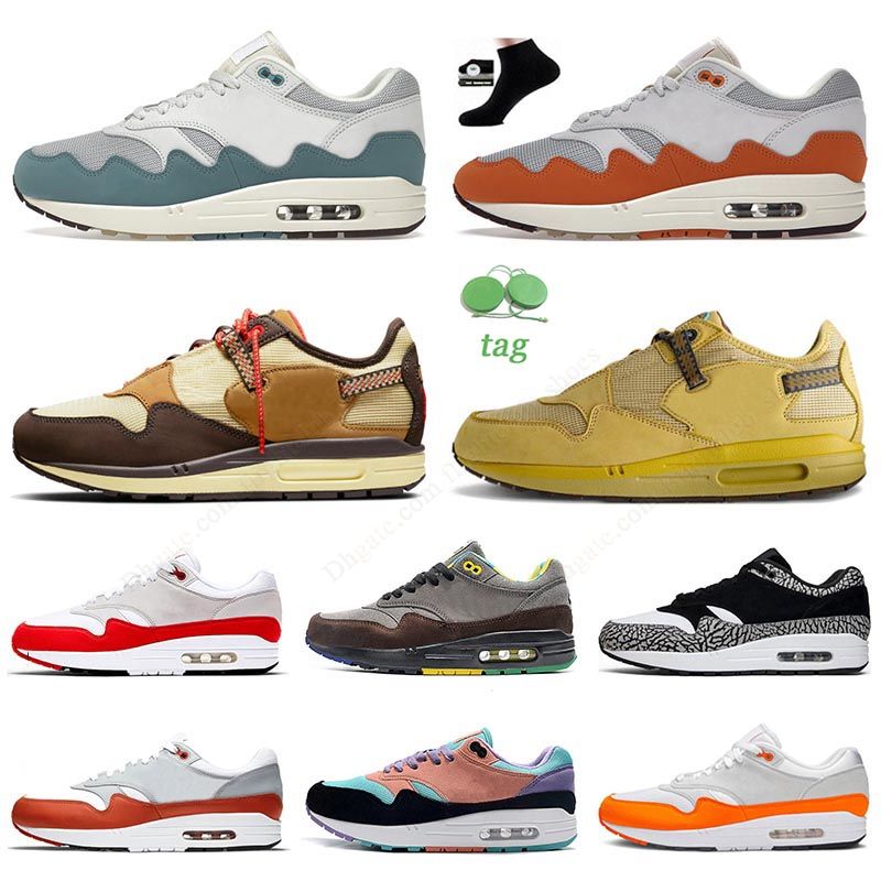 designer 2022 Mens Women 1 87s Shoes Runner Running Shoe Patta Waves Noise Aqua Waves Monarch Traviscott Wheat Baroque Brown Fragment Premium sneakers trainers, A18 36-45 evergreen aura
designer 2022 Mens Women 1 87s Shoes Runner Running Shoe Patta Waves Noise Aqua Waves Monarch Traviscott Wheat Baroque Brown Fragment Premium sneakers trainers, A18 36-45 evergreen aura